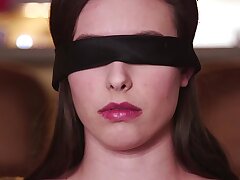 New Sensations - Hotwife Blindfolded By Hubby Waiting For Secret Lover