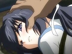 Gefesselt Anime Nymphe in Strümpfen. Gefesselt Anime Nymphe in Strümpfe bekommt locker doggy