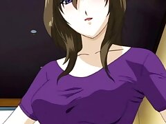 Busty japanische Anime lecken steifen Schwanz. Busty japanische Anime lecken steifen Schwanz